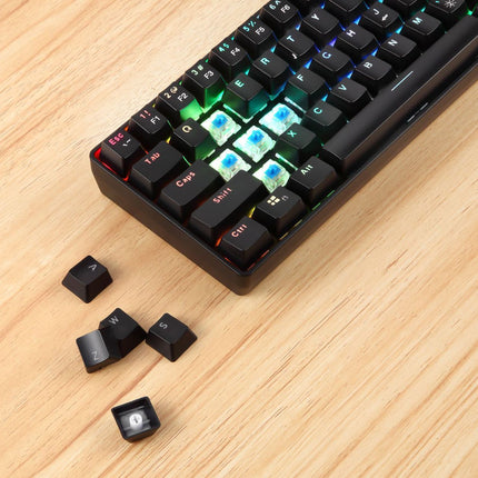 Upgraded New Rgb Wireless 2.4G Dual-Mode 61-Key Mechanical Keyboard
