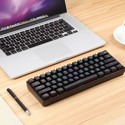 Upgraded New Rgb Wireless 2.4G Dual-Mode 61-Key Mechanical Keyboard
