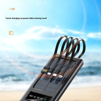 With Cable Four-wire Solar Energy Portable Battery For Mobile Phones