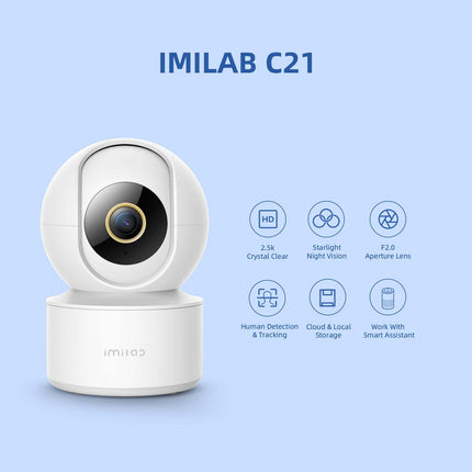 Cameras & Optics|Surveillance Camera|IMILAB C21 2.5K Surveillance Camera Vedio Wifi IP Smart Indoor Home Security Baby Monitor 360view Starlight Night Vision Cam