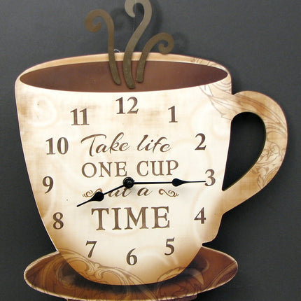 Coffee Clock "Take Life One Cup at a Time"