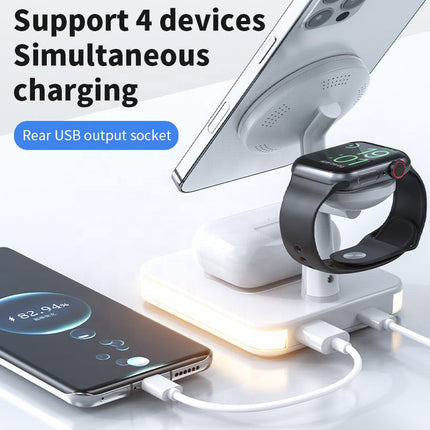 4 I 1 Magnetisk Charging station 30W Pd-Adapter! iPhone 14,13,12, Watch AirPods