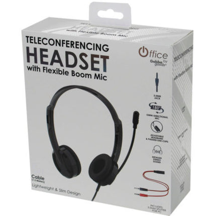 Teleconferencing Headset with Boom Mic ( Case of 6 )