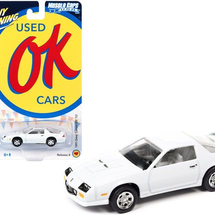 1991 Chevrolet Camaro Z28 1LE Arctic White "OK Used Cars" Series Limited Edition to 18056 pieces Worldwide 1/64 Diecast Model Car by Johnny Lightning