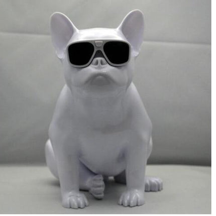 Bluetooth speaker for dog head (Color: Whole white)