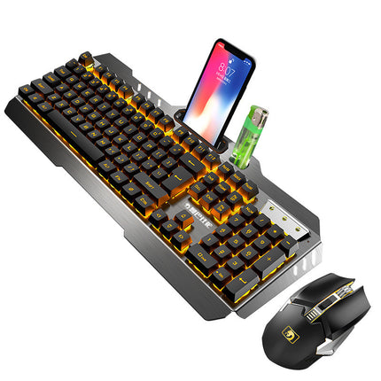Computer & Office|Wireless Charging Keyboard and Mouse|Xinmeng 670 Wireless Charging Keyboard And Mouse Set Game Luminous Keyboard And Mouse Set Cross-Border Ebay Amazon