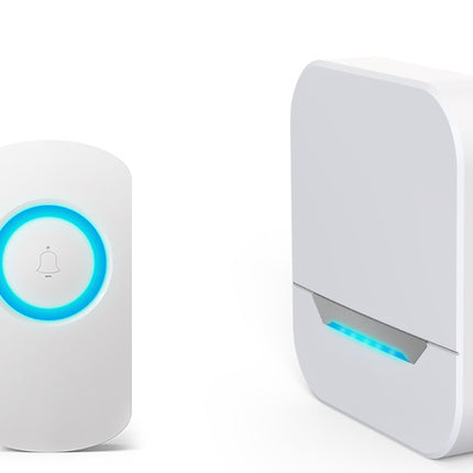 Remote Control Electronic Doorbell Caller For The Elderly (Color: White, style: 1doorbell to 1waterproof but)