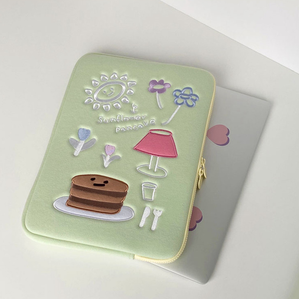 Gift Ideas||Color: Green, style: 14inches - Compatible with Apple, Cute Holding File Bag 13, 15 Inch Laptop Bag, Tablet 11ipad Liner Bag