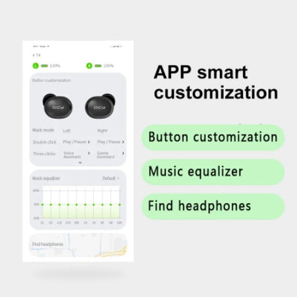 QCY T4 true wireless mini invisible earbud in-ear headphones