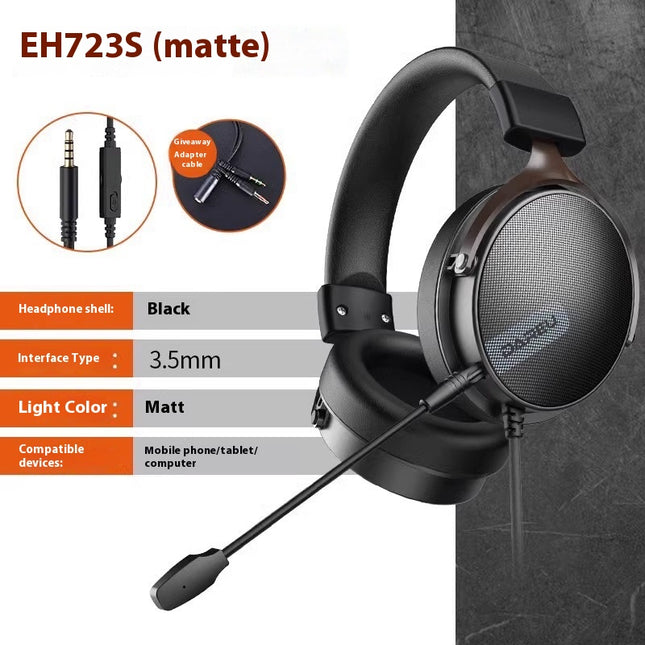 Wearable Technology||Color: Black Matte Version - Gaming Electronic Sports Noise Cancelling Wired Headphones