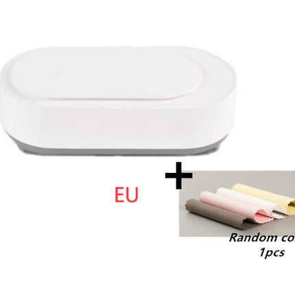 Glasses cleaning machine (Color: Machine EU with a Cloth)