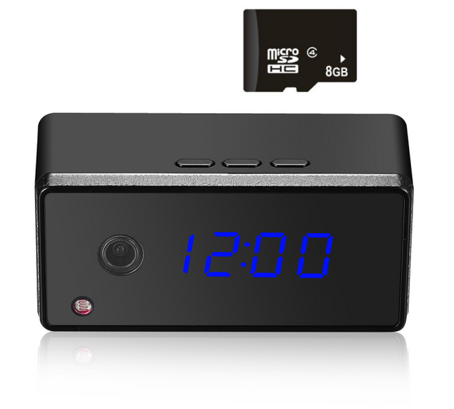 HD infrared light night vision camera alarm clock (Style: Cam 8G)