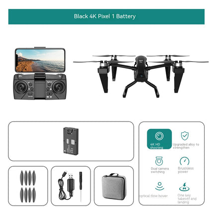 Drones|Remote-Control Drone|style: D Style, format: Equipped With Two Batteries - Full Set Of Alloy KS66 UAV Outdoor Sports Aerial Remote-control Smart Toys