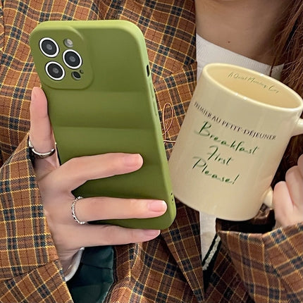 Solid Color Down Jacket Soft Cloth Phone Case