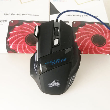Wired Gaming Mouse 5500DPI 7-Color LED Backlight Optical Mouse Gamer USB 7 Buttons PC Gamer Computer Laptop Desktop Mice