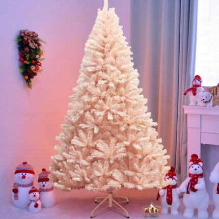 6/7 Feet Artificial Christmas Tree Hinged Full Fir Tree-7 ft - Color: Pink - Size: 7 ft