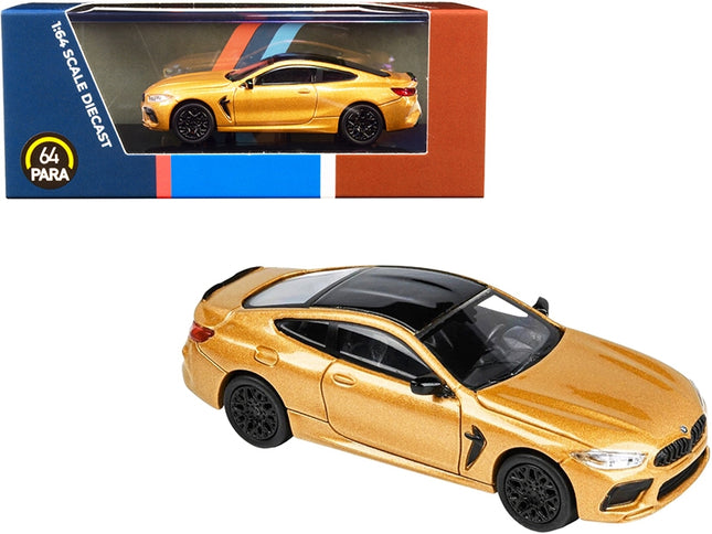 General||BMW M8 Coupe Ceylon Gold Metallic with Black Top 1/64 Diecast Model Car by Paragon