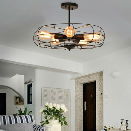 General||5 Light Modern Black Iron Sphere Modern Chandelier