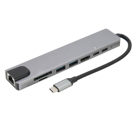 Docking Hub 8 in 1 Type‑C to High‑Definition Multimedia Interface USB PD Expansion Dock for Transfer Data