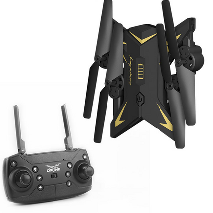 T-Rex RC Helicopter Drone with Camera HD 1080P WIFI FPV Selfie Drone Professional Foldable Quadcopter 20 Minutes Battery Life (Color: Black, style: 500W pixels)