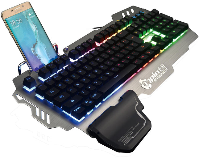 Computer & Office||Super cool metal keyboard wire mixed light mechanical game keyboard