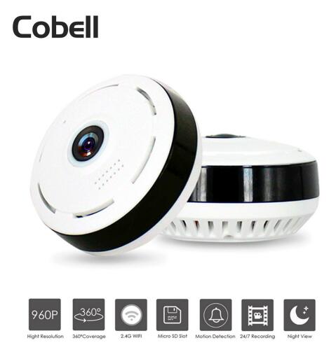Cameras & Optics||Cobell 960P Wifi IP Camera Home Security Wireless 360 Degree Panoramic CCTV Camera Night Vision Fish Eyes Lens VR Cam