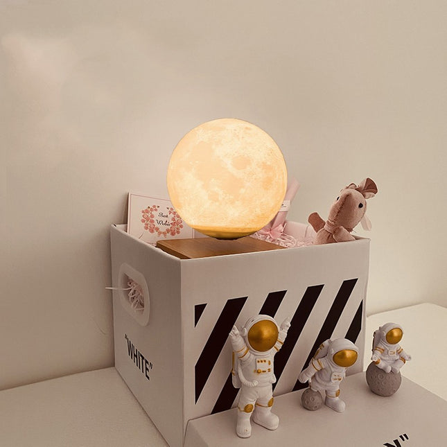 Cameras & Optics|Magnetic Night Light|Color: Dark moon, style: Gift box-USB, Electrical outlet:  - Moon Earth Maglev Moon Planet Small Night Light Atmosphere Light