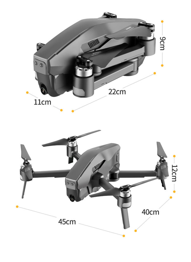 Professional GPS foldable drone (Color: Grey, Style: 1080P)