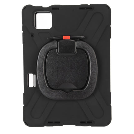 Rugged Tablet Case Drop Protection Tablet Cover with Handle Stand Shoulder Strap for Xiaomi Mi Pad 6 6 Pro Black