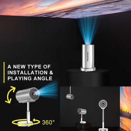 Consumer Electronics|Bluetooth Projector|X5 Smart Hidden PTZ Bracket Android HD Bluetooth Projector For Home Use
