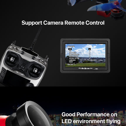 Foxeer Falkor 1200TVL Mini/Full Size Camera 16:9/4:3 PAL/NTSC Switchable GWDR Red 1.8MM