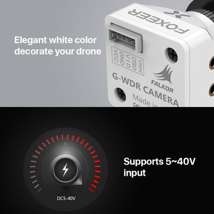 Foxeer Falkor 1200TVL Mini/Full Size Camera 16:9/4:3 PAL/NTSC Switchable GWDR Red 1.8MM