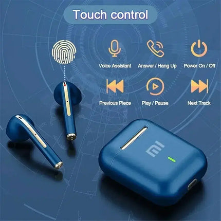 Xiaomi Earbuds True Wireless Earphone Noise Cancelling Update Bluetooth 5.3 Headset HD Music Headphone In-Ear Handsfree With Mic (Color: Blue, Ships From: CHINA)