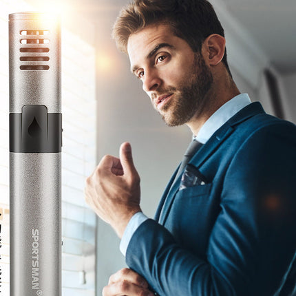 Home Appliances|Nose Hair Trimmer|Metal Aluminum Tube Body Nose Hair Shaving Device USB Rechargeable