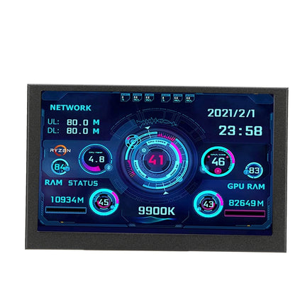PC CPU Data Monitor 5in IPS USB C TYPE C Temperature Display PC CPU GPU RAM Data Monitor