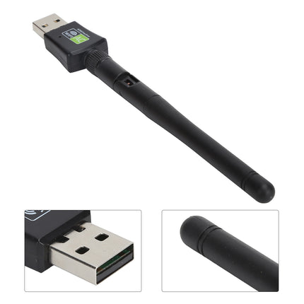 USB Wifi Adapter Receiver Antenna Ethernet 600Mbps 2.4Ghz5Ghz Wireless Network Card Black