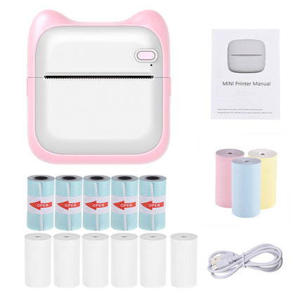 Computer & Office|Printer & Paper Supplies|Mini Photo Printer 203dpi Connection for Picture Lable Handcraft List Meno Notes Journal Receipt Paper Sticker with 5 Rolls Adhesive Thermal Paper 9 Rolls Non Adhesion Thermal Paper
