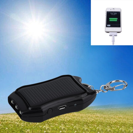 Smart Electronics|Solar Power Bank Keychain|Solar Mobile Phone Power Bank  Flashlight Keychain Power