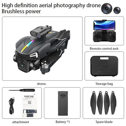 Drones|Drones & Aerial Photography|Color: C15S Black Single Battery - C15S Brushless UAV HD Aerial Photography Obstacle Avoidance Four-axis Flying Toy