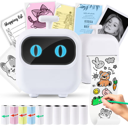 Computer & Office|Thermal Printer|Thermal Mini Printer, X2 Inkless Sticker Maker With Thermal Papers & Sticker Papers, Bluetooth Portable Pocket Phone Printer For Notes, Receipts, Pictures, DIY, Compatible With IOS&Android