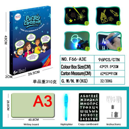 Glowing Paint Tablet for Developing and Entertaining Toy (Draw With Light Fun)