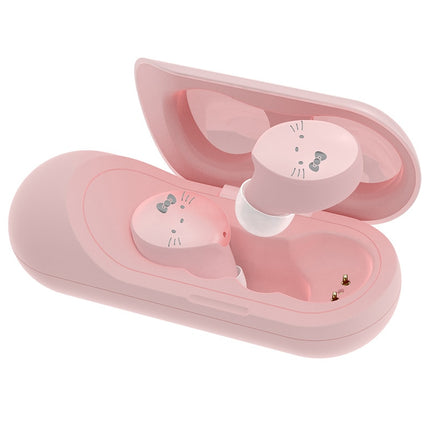 Headphones||Hello Kitty WIreless Bluetooth Earphone With Charging Case Smart Touch HiFi Earphone Mini Headset Noise Reduction Earphones
