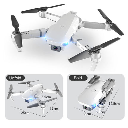 Fixed-Height Folding Unmanned Aerial Vehicle Quadcopter (RC Drone Photograp UAV Profesional Quadrocopter E59 with 4K Camera)