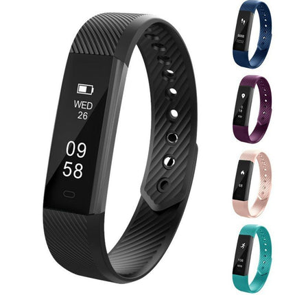 ID115 Smart Bracelet Fitness Tracker Smart Wristband Pedometer with Sleep Monitoring and Waterproof Features