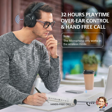Bluedio T6S Bluetooth Headphones: Active Noise Cancelling Wireless Headset for Phones and Music with Voice Control