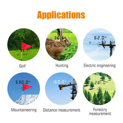 Accurate Measurements Up to 600 Meters (Golf Laser Rangefinder Telescope)