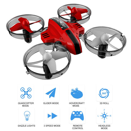L6082 RC Drone Airplane Hovercraft 3 in 1 Quadcopter Headless Mode Glider Airship 2.4G Multi-functional RC Boat Remote Kids Toys