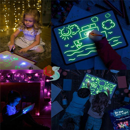 Gifts||Draw With Light Fun - Glowing Paint Tablet for Developing and Entertaining Toy