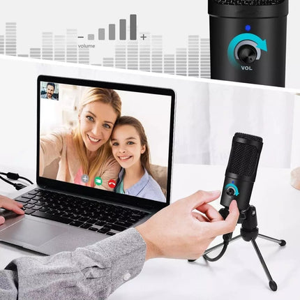 Professional USB Condenser Microphone for Singing, Gaming, Streaming, Recording, and YouTube Videos