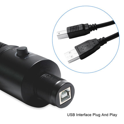 Professional USB Condenser Microphone for Singing, Gaming, Streaming, Recording, and YouTube Videos